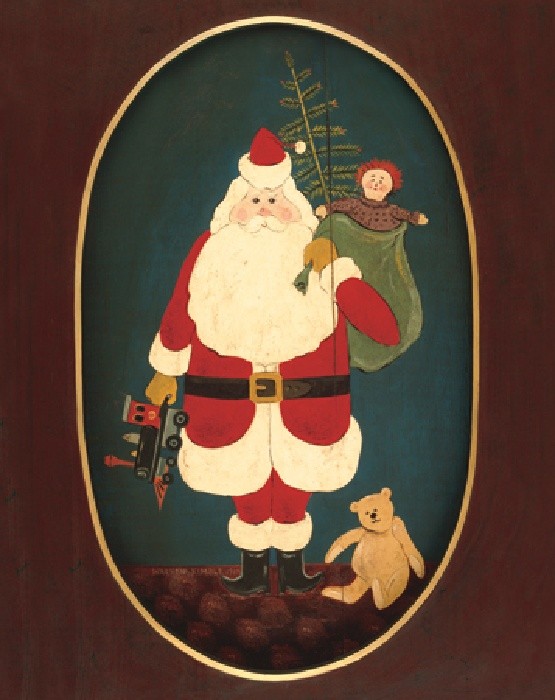 Warren Kimble Santa with Toys